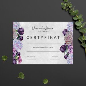 certyfikat na kurs florystyczny