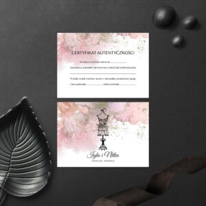 certyfikaty autentyczności do pracowni sukni ślubnych