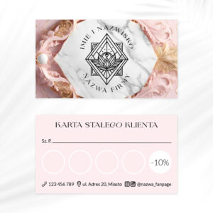 różowe karty stałego klienta